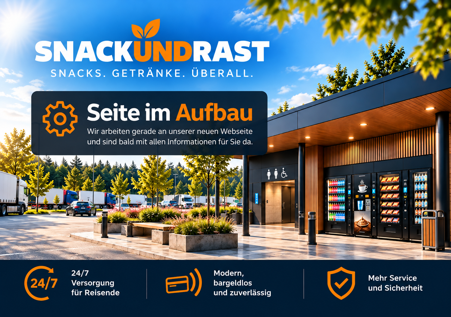SNACKUNDRAST – Seite im Aufbau. Snack- und Getränkeautomaten an Autobahn-Rastplätzen.